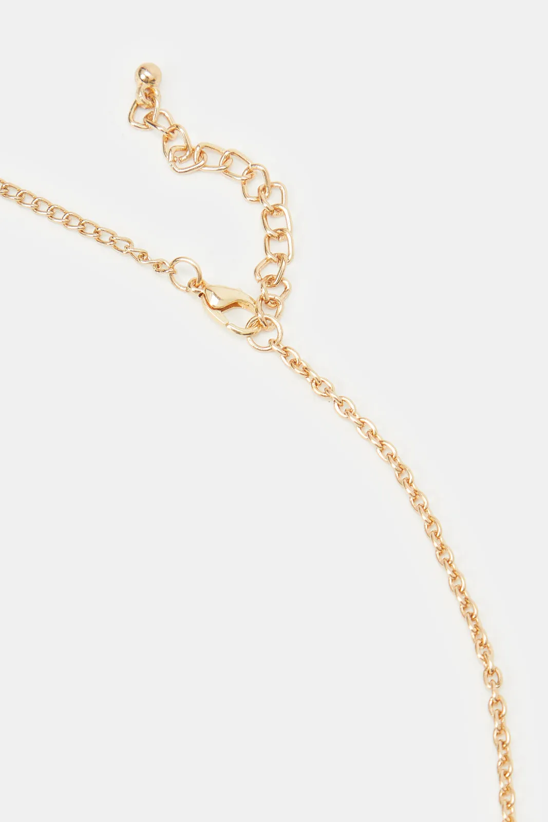 Women Gold Pearl Embellished Necklace sold by Redtag product image thumbnail 3