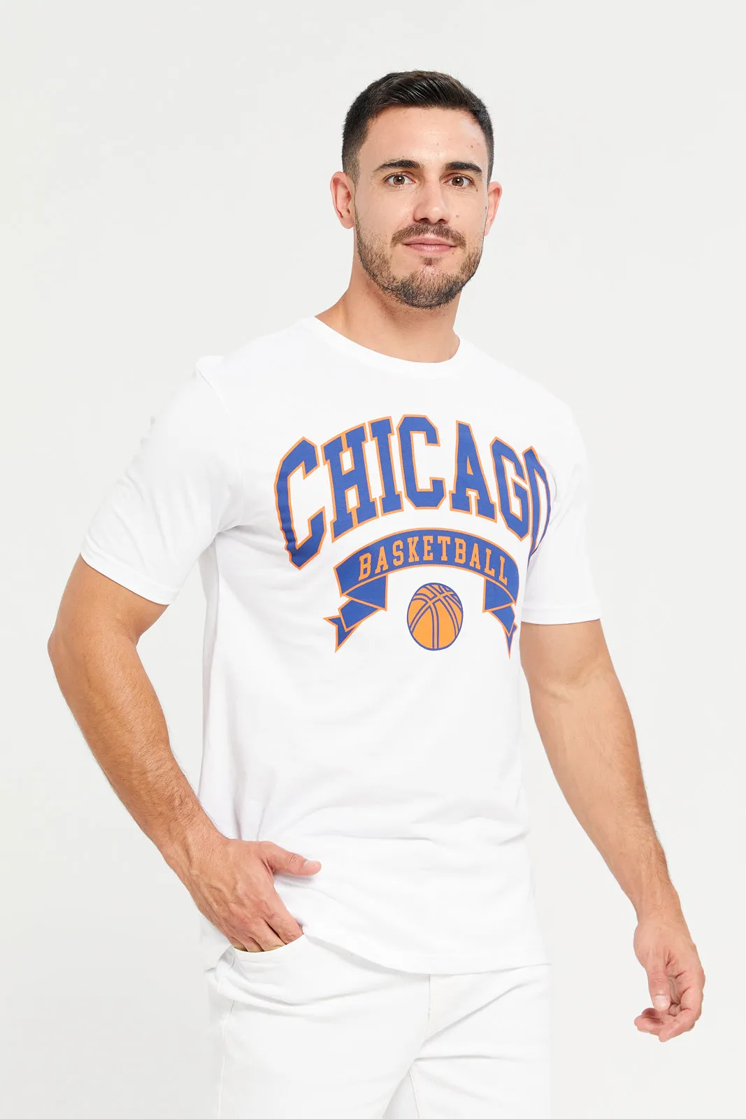 White Graphic T-Shirt sold by Redtag