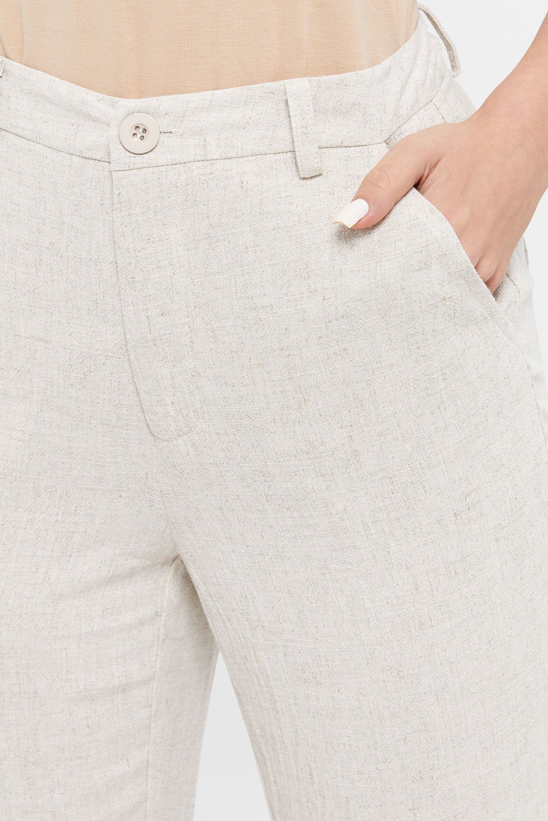 Women Ivory Wide Leg Relaxed Trousers sold by Redtag product image thumbnail 4