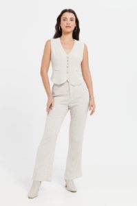 Women Ivory Wide Leg Relaxed Trousers sold by Redtag