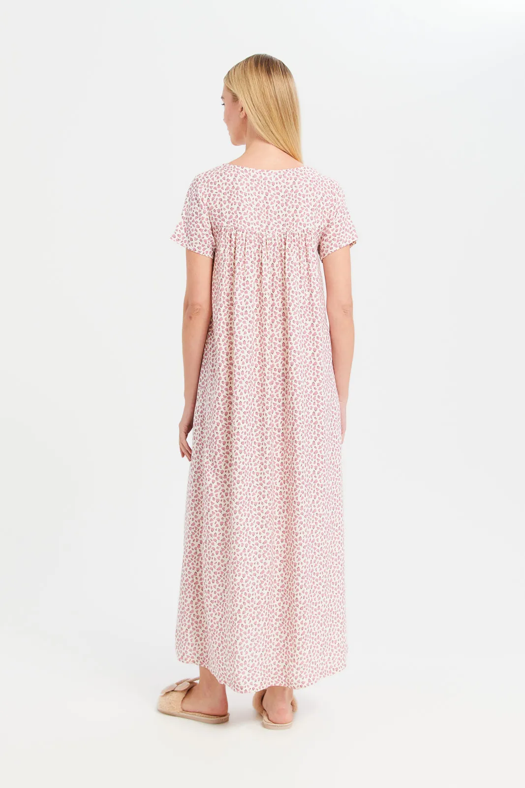 Women Pink And White Printed Nightgown sold by Redtag product image thumbnail 3