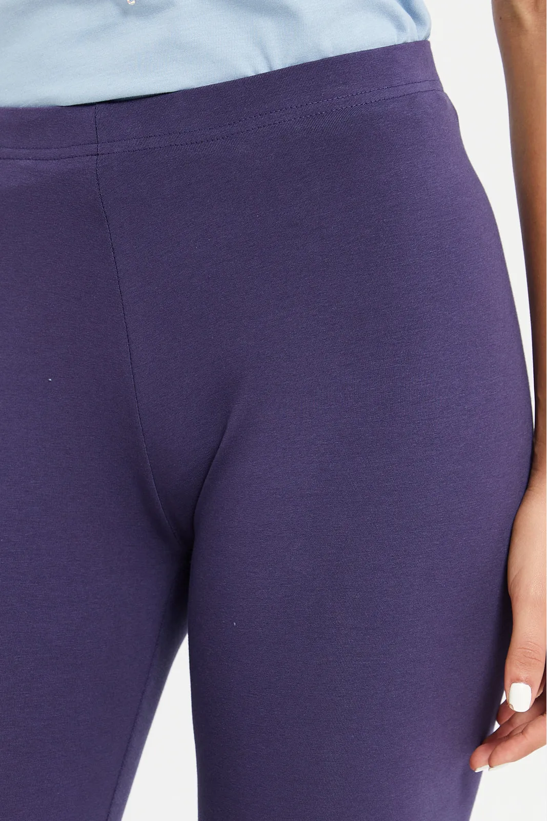 Women Purple Long Leggings sold by Redtag product image thumbnail 4