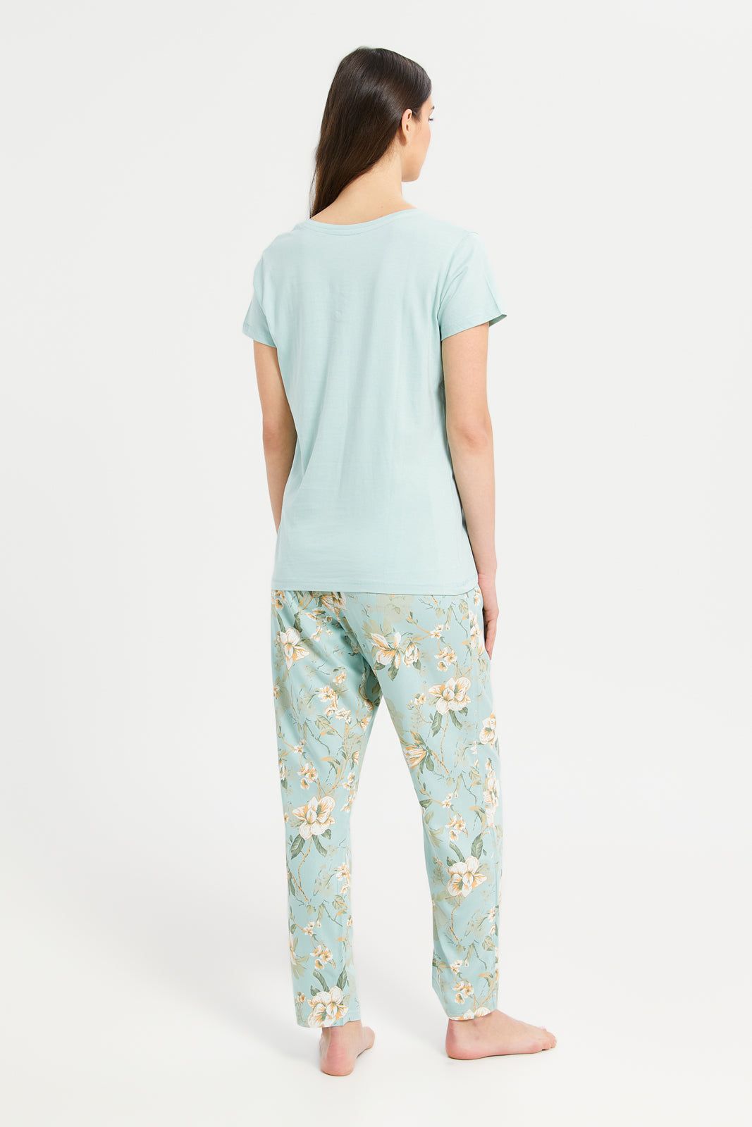 Women Mint Printed Pyjama Set (2 Piece) sold by Redtag product image thumbnail 4