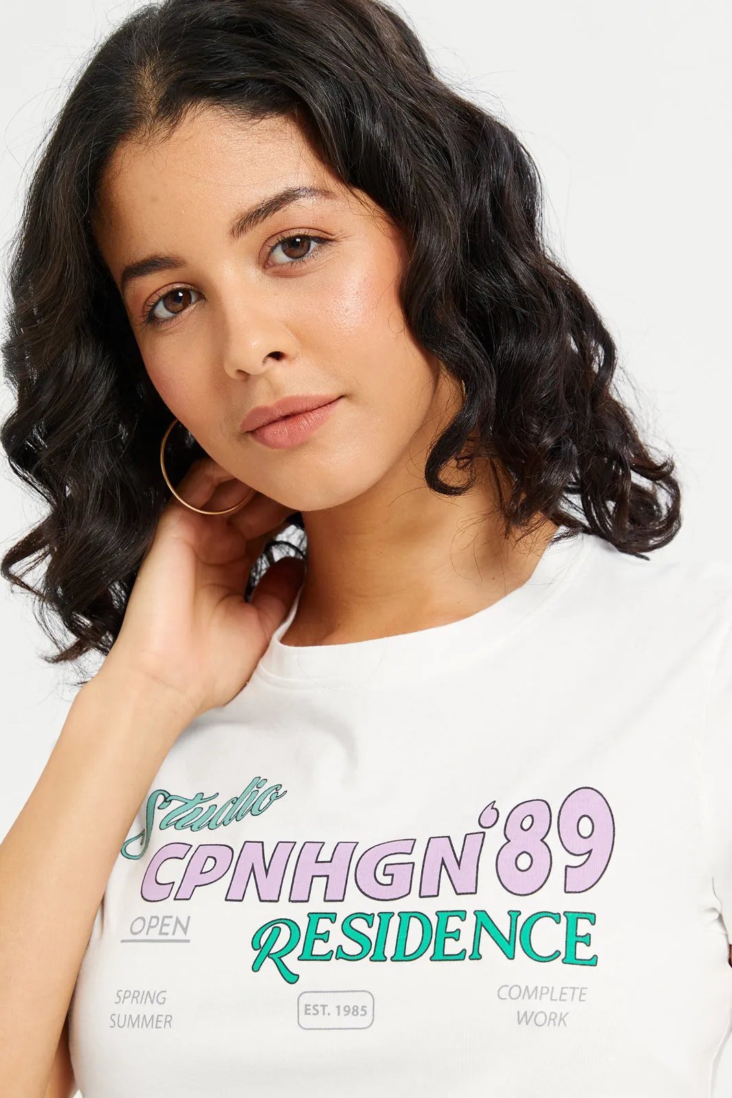 Women Ivory Copenhagen Printed T-Shirt sold by Redtag product image thumbnail 4