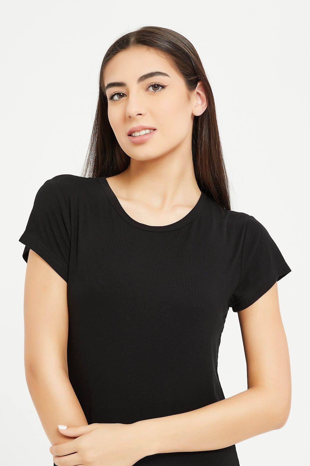 Women Black Solid Short Sleeve Pajama Set (2 Piece) sold by Redtag product image thumbnail 3