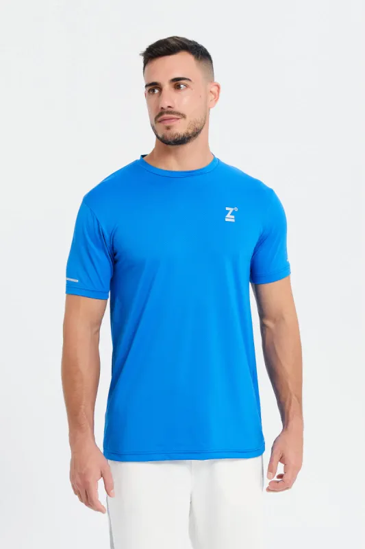 Men Blue Active Slim Fit T-Shirt sold by Redtag