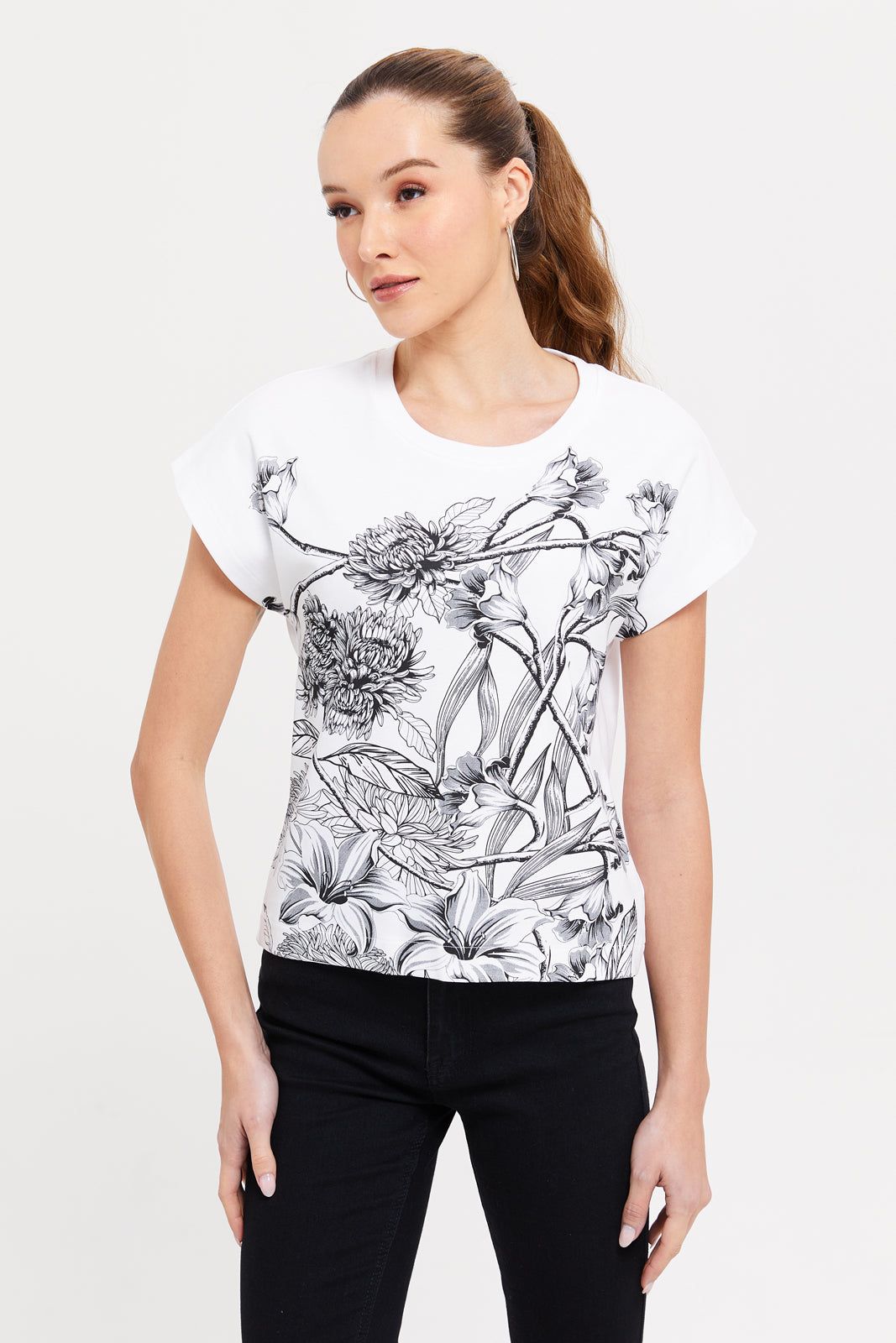Women White Printed T-Shirt sold by Redtag