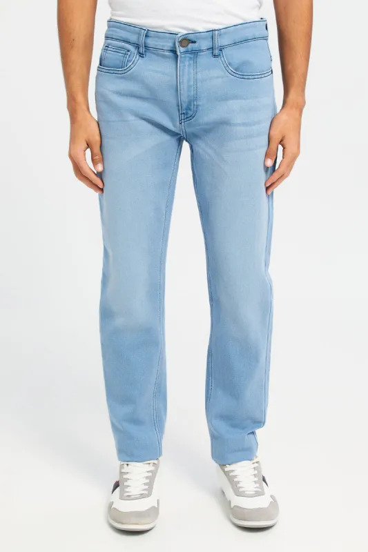 Men Blue 5-Pocket Denim Jeans sold by Redtag