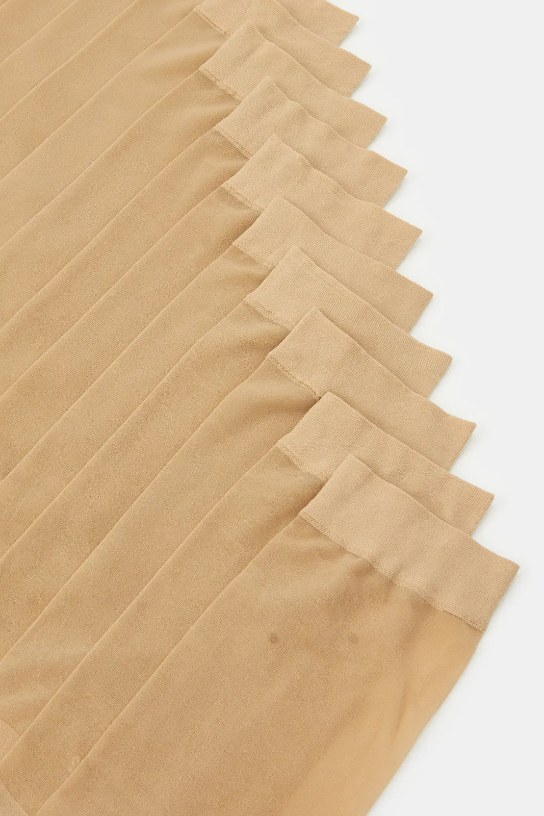 Women Beige plain Ankle Socks (10 Pairs) sold by Redtag product image thumbnail 3