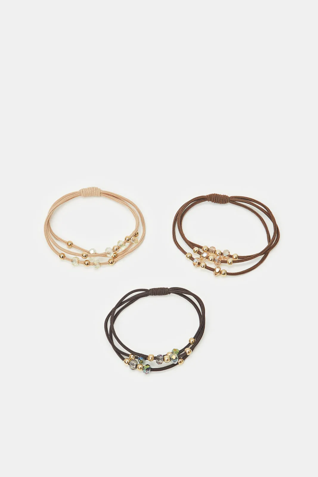 Women Assorted Embellished Elastic Band Set (3 Piece) sold by Redtag