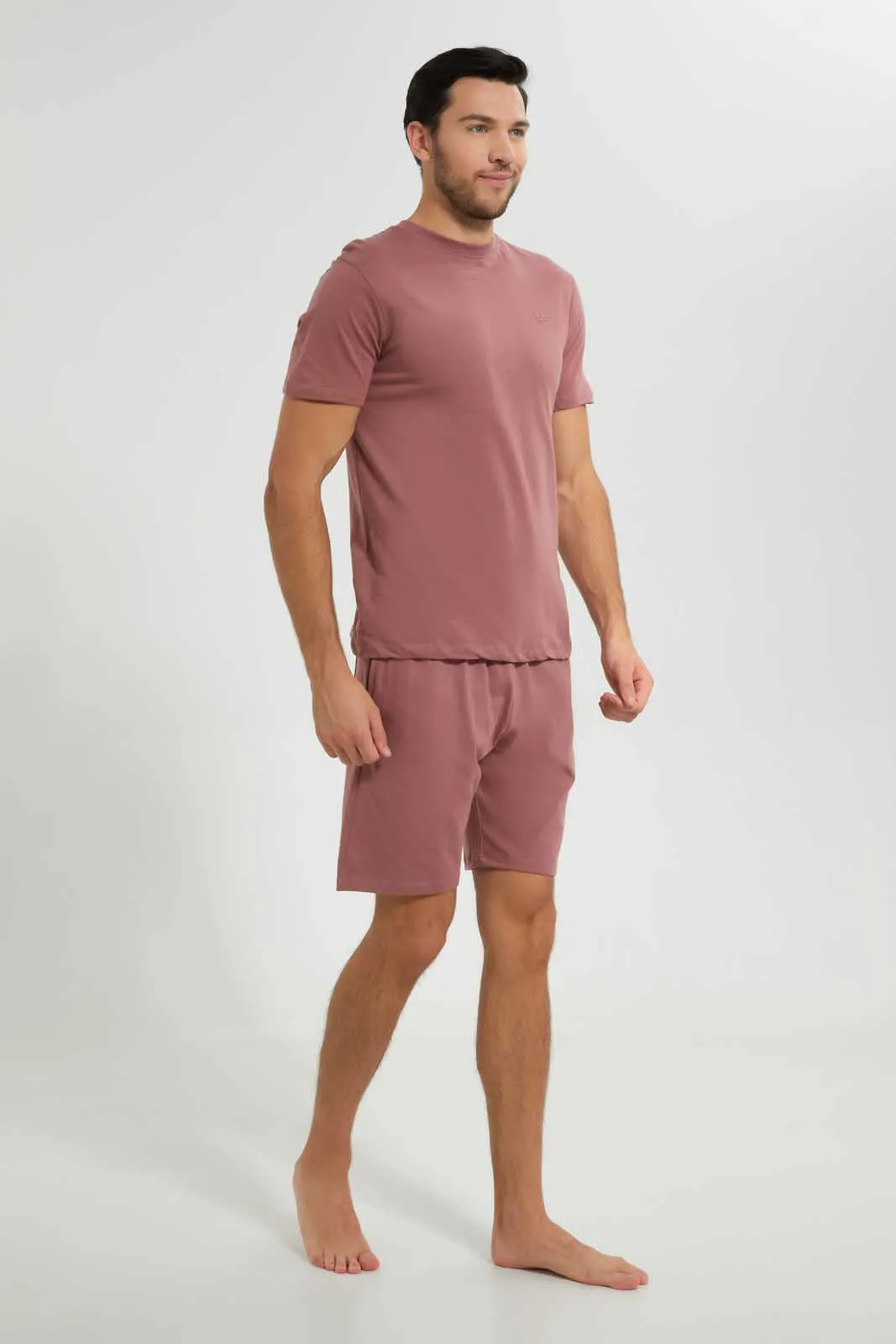 Mauve Plain Pyjama Set (2 Piece) sold by Redtag product image thumbnail 4