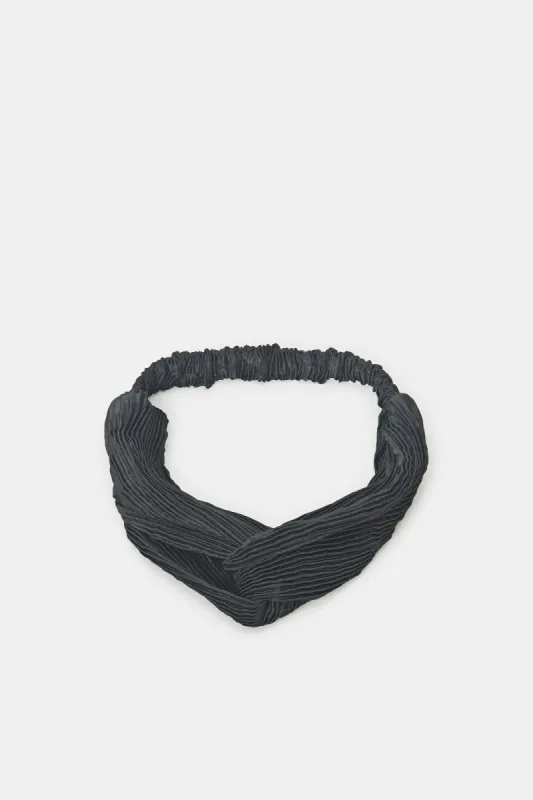 Women Black Knotted Hair Wrap sold by Redtag