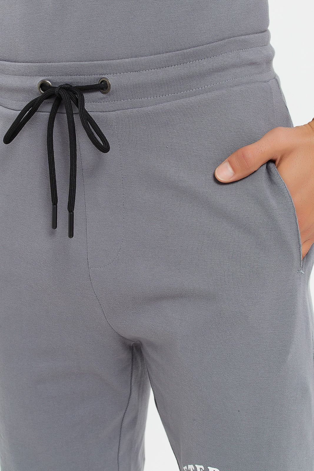 Men Grey Back Printed Lounge Shorts sold by Redtag product image thumbnail 4