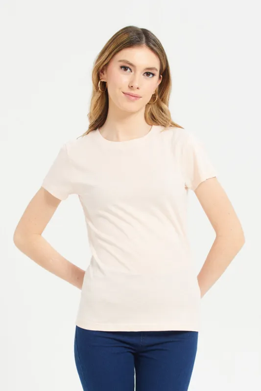 Women Pink Basic T-Shirt sold by Redtag