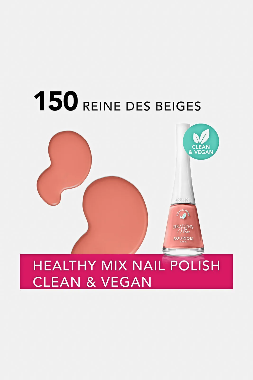 Bourjois Healthy Mix Clean Nail Polish 150 - Reine Des Beiges sold by Redtag product image thumbnail 3
