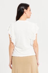 Women Ivory Lace Top sold by Redtag