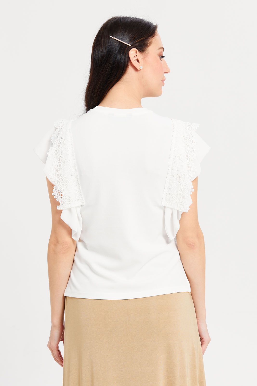 Women Ivory Lace Top sold by Redtag product image thumbnail 3