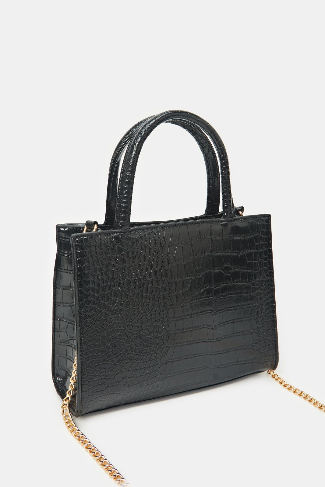 Women Black Textured Day Bag sold by Redtag product image thumbnail 2