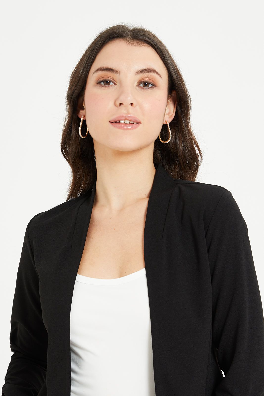Women Black Cropped Jacket sold by Redtag product image thumbnail 4