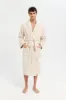 Men Beige Knitted Bathrobe sold by Redtag