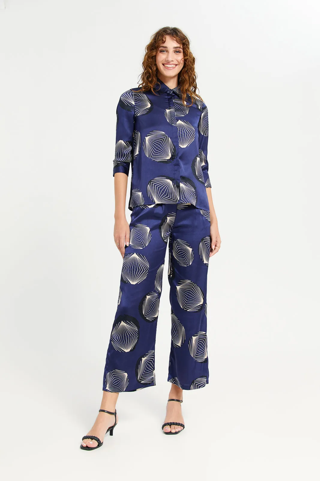 Women Navy Printed Blouse sold by Redtag product image thumbnail 2