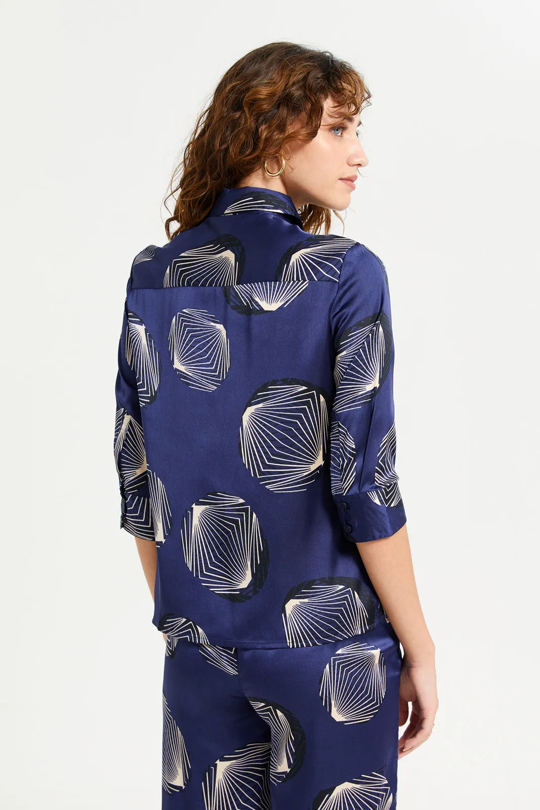 Women Navy Printed Blouse sold by Redtag product image thumbnail 3