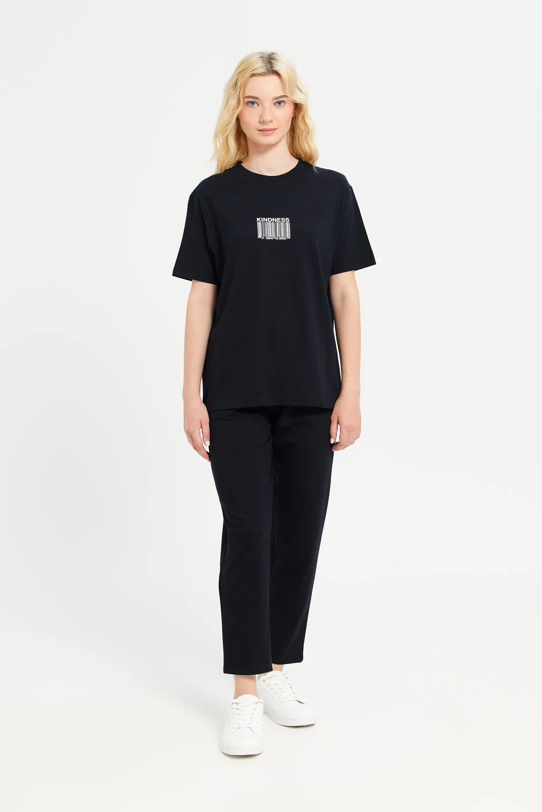 Women Black Active Jogger Pants sold by Redtag product image thumbnail 2