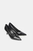 Women Black Court Shoe With Diamante Trim sold by Redtag