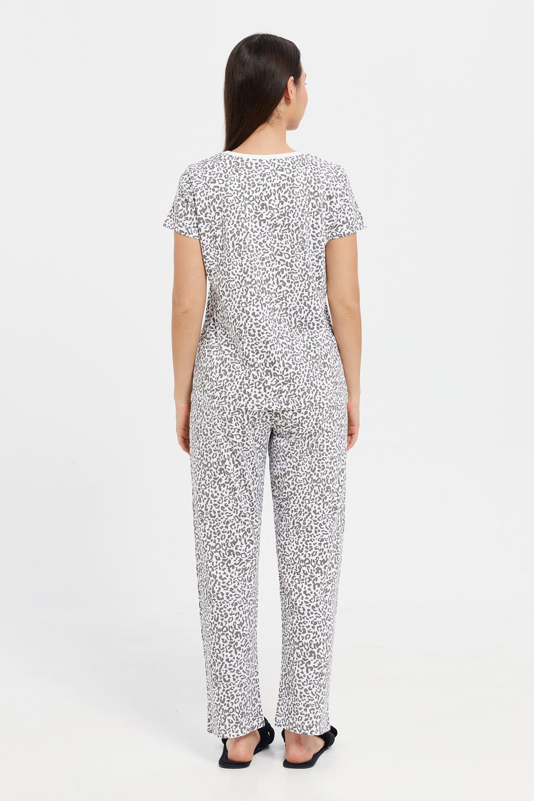 Women White Printed Short Sleeve Pyjama Set (2 Piece) sold by Redtag product image thumbnail 4