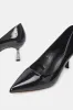 Women Black Court Shoe With Diamante Trim sold by Redtag