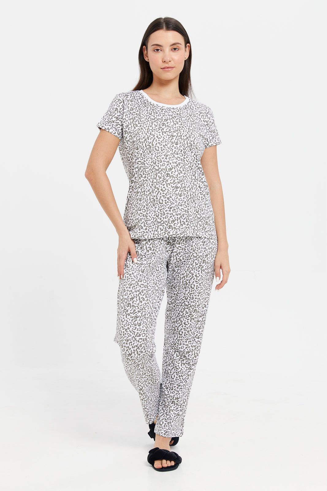 Women White Printed Short Sleeve Pyjama Set (2 Piece) sold by Redtag