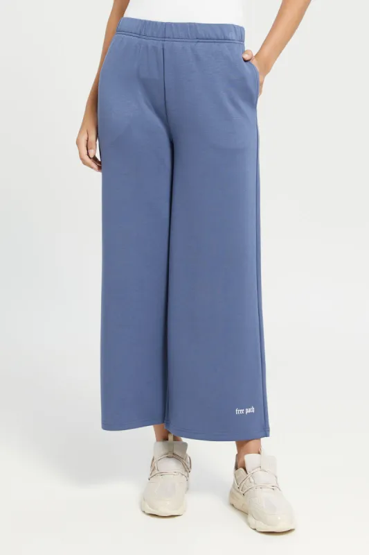 Women Blue Wide Leg Active Pants sold by Redtag