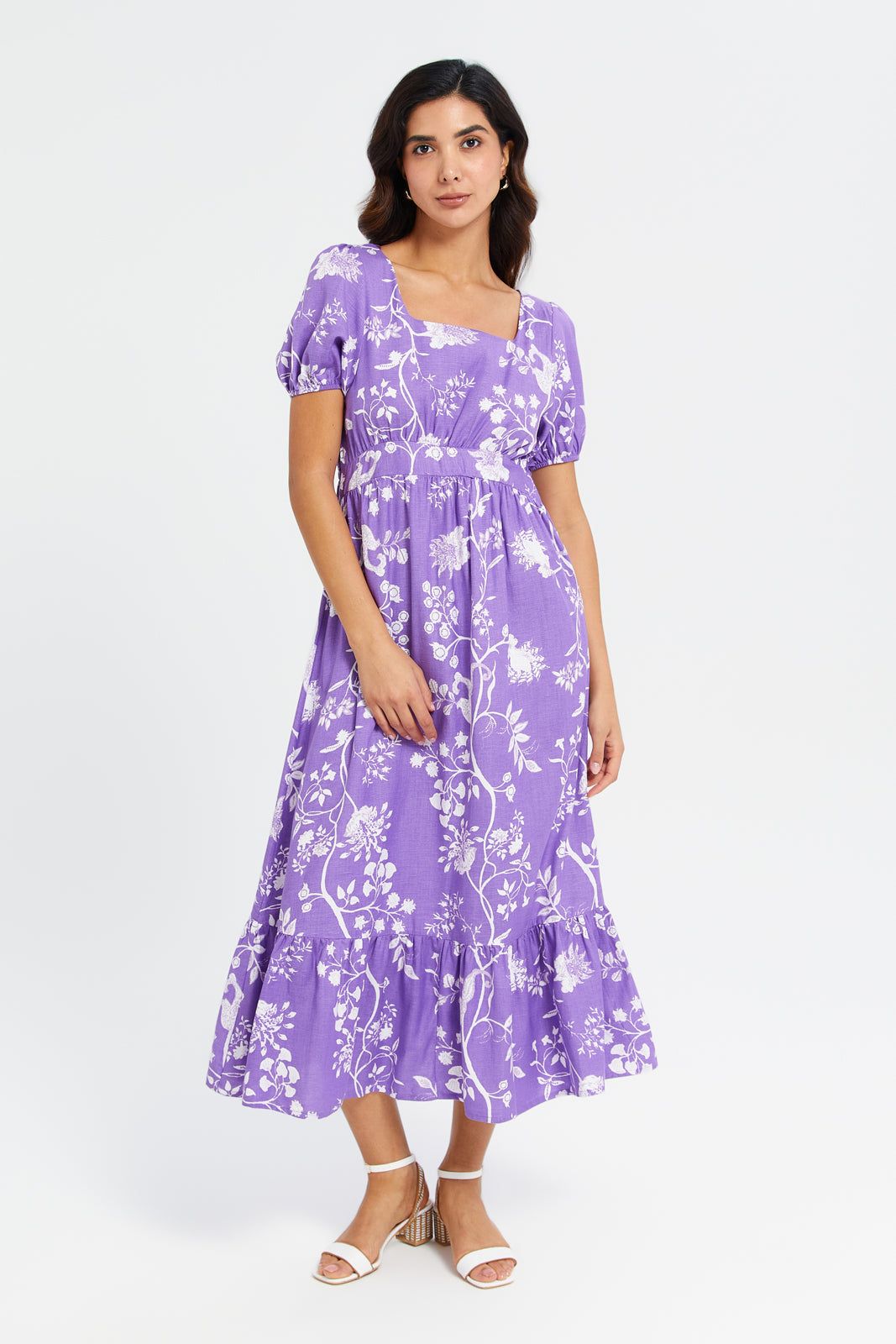 Women Lilac Printed Maxi Dress sold by Redtag