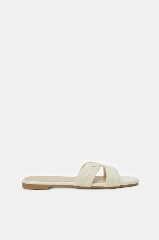 Women Beige Strappy Mule sold by Redtag