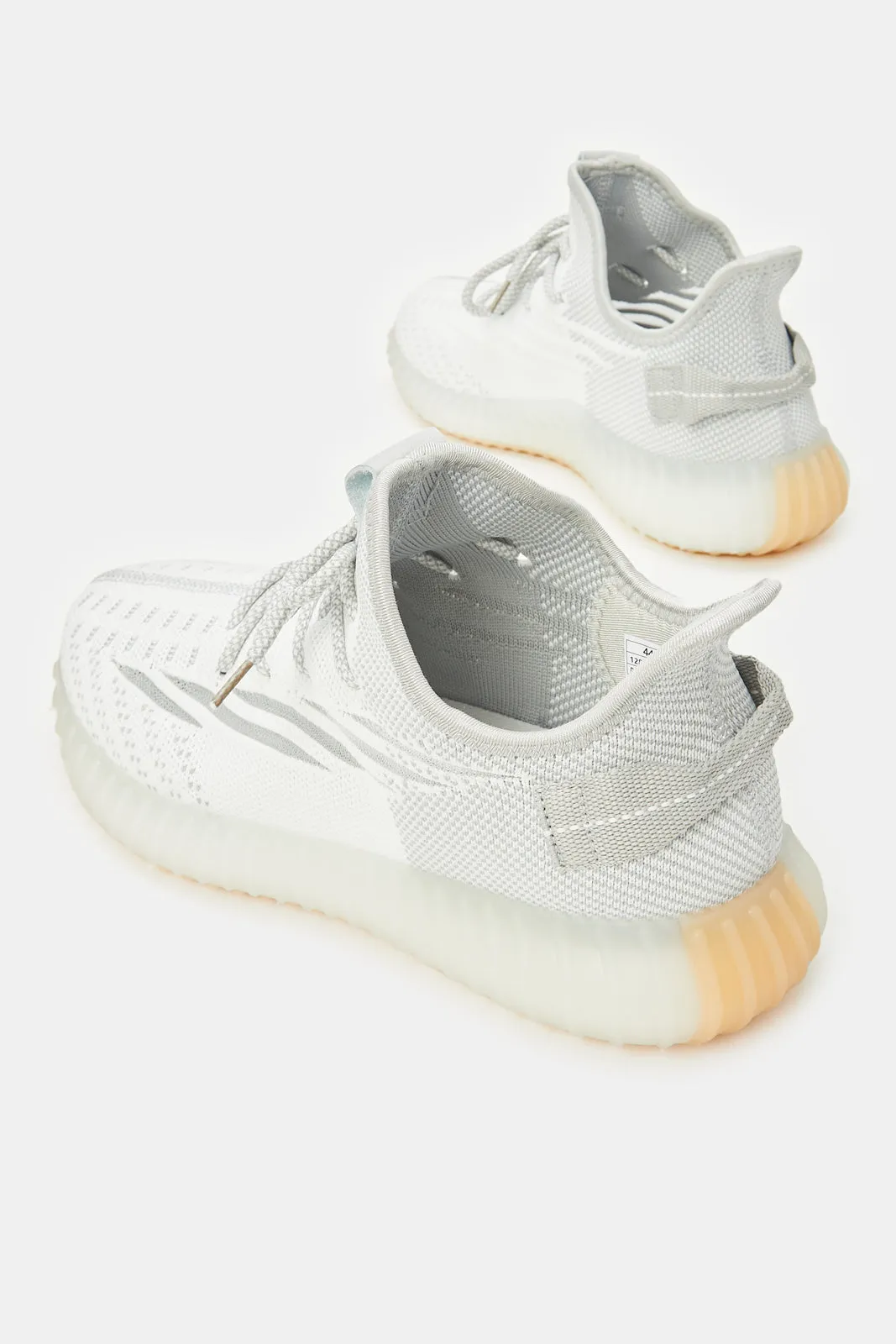 Men Grey Knit Trainer sold by Redtag product image thumbnail 4