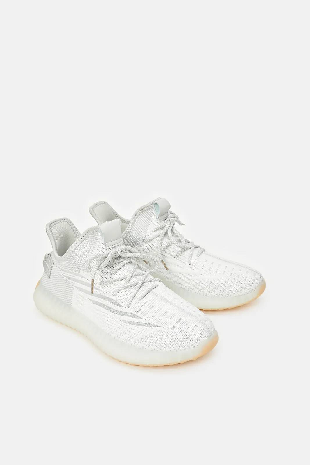 Men Grey Knit Trainer sold by Redtag product image thumbnail 2