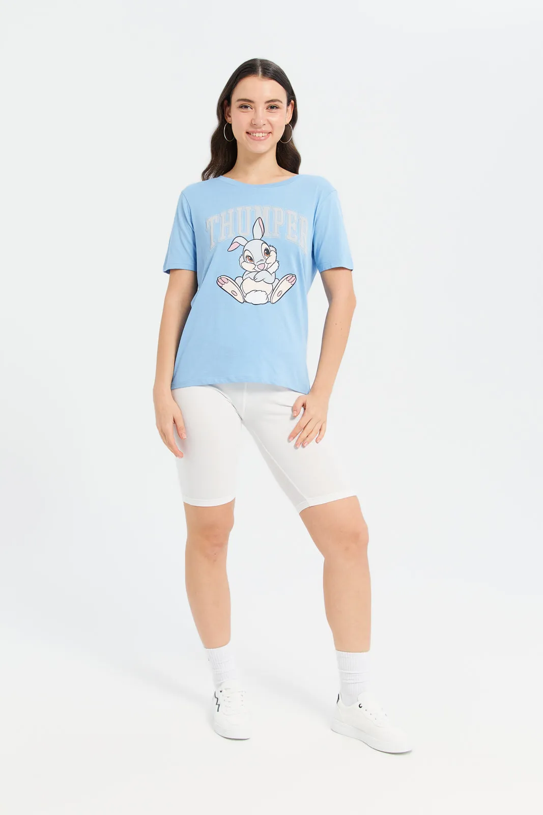 Women Blue Thumper Printed T-Shirt sold by Redtag product image thumbnail 2