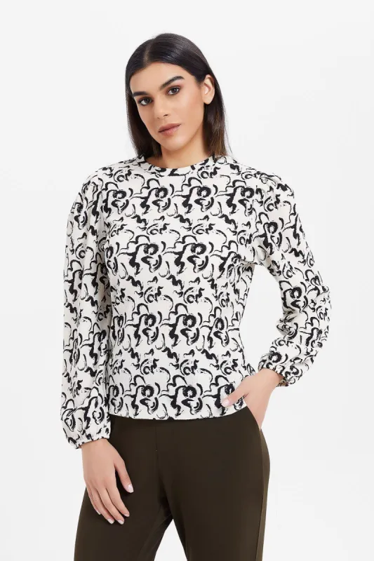 Women White Printed Top sold by Redtag