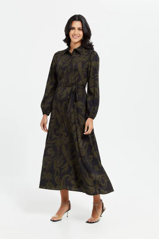 Women Assorted Printed Collared Maxi Dress sold by Redtag