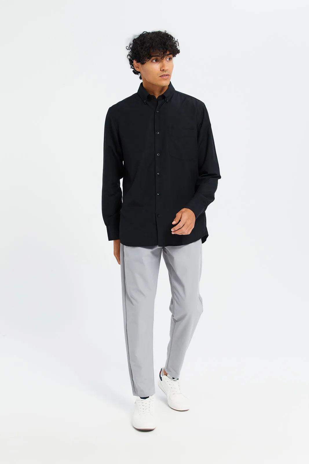 Men Grey Jogger Fit Trousers sold by Redtag product image thumbnail 2