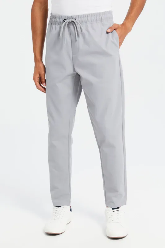 Men Grey Jogger Fit Trousers sold by Redtag