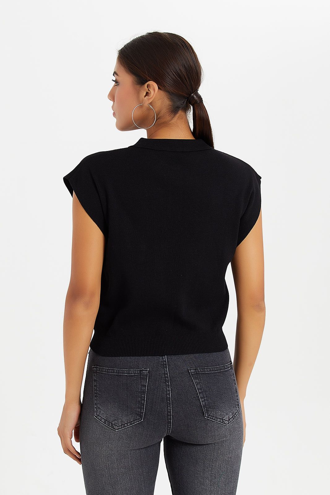 Women Black Plain Shirt Top sold by Redtag product image thumbnail 3