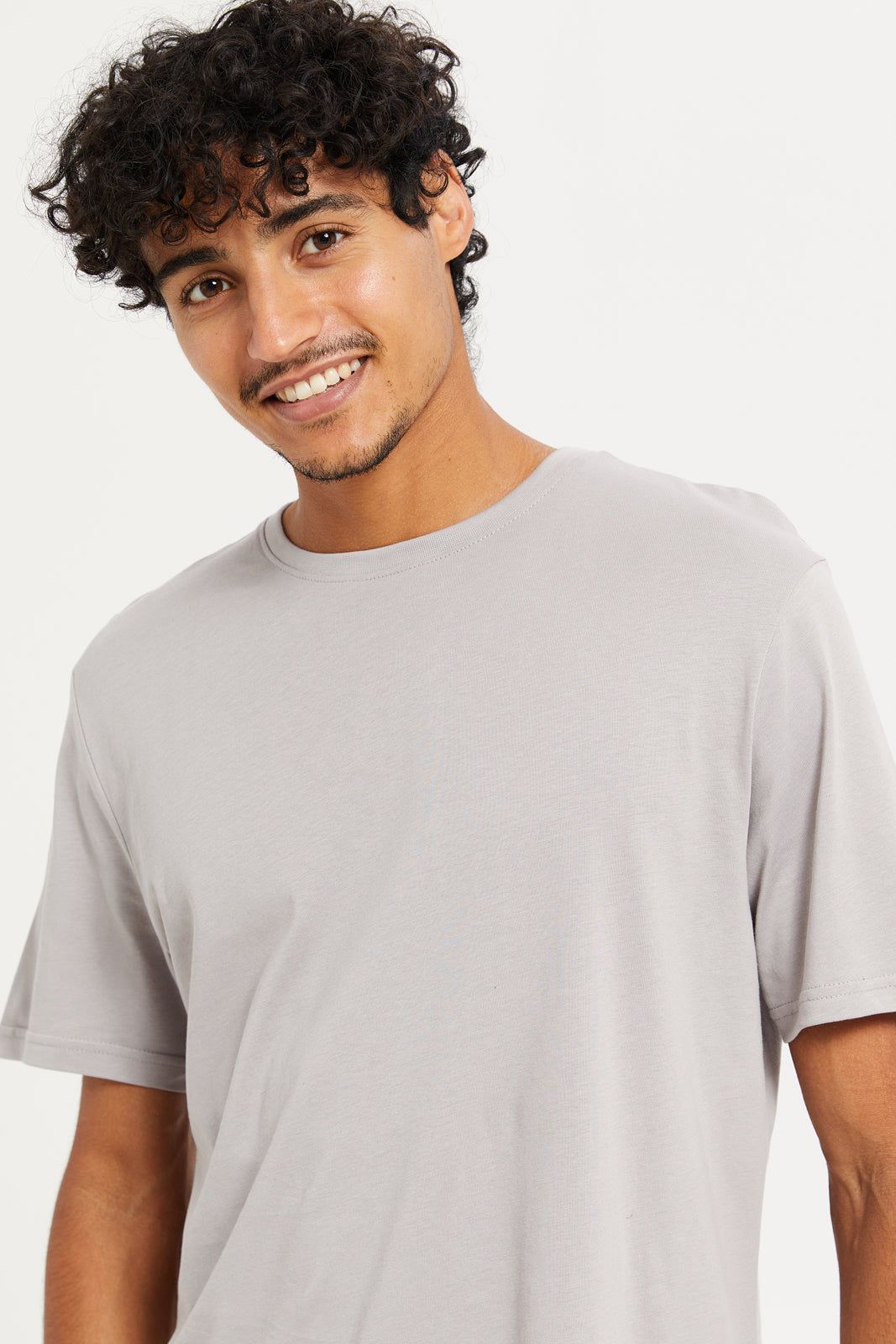 Men Charcoal Basic T-Shirt sold by Redtag product image thumbnail 4