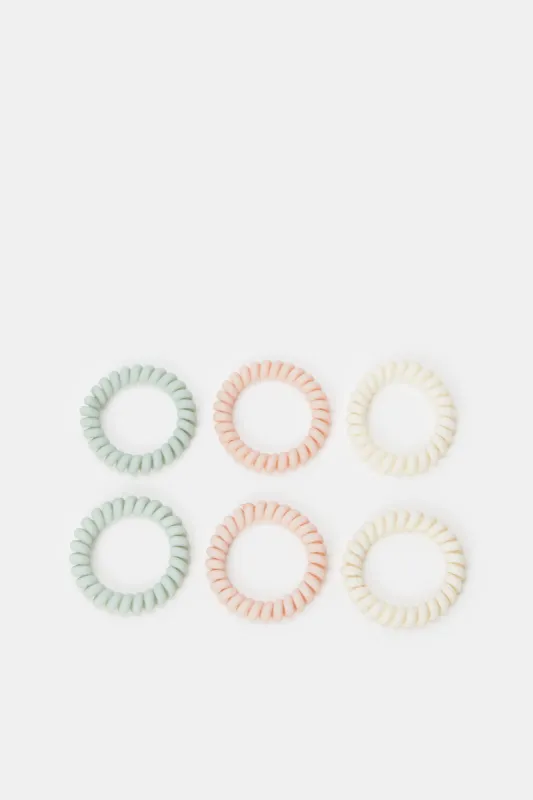 Women Assorted Plain Elastic Hair Band Set (6 Piece) sold by Redtag