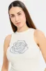 Woman Ivory Floral Print Top sold by Redtag