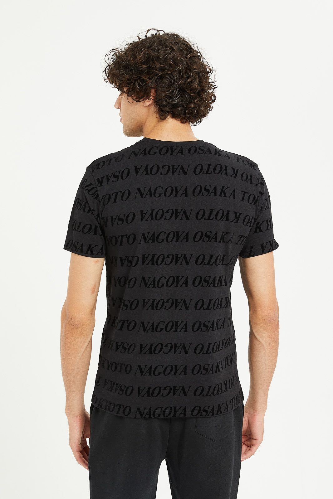Men Black Printed T-Shirt sold by Redtag product image thumbnail 3