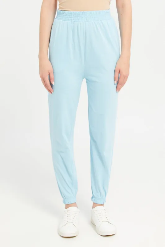 Woman Blue Plain Active Pants sold by Redtag