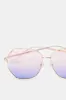 Women Gold Plain Hexagonal Oversized Sunglasses sold by Redtag