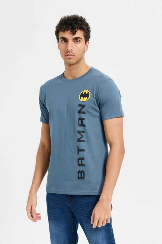 Men Blue Batman Graphic T-Shirt sold by Redtag