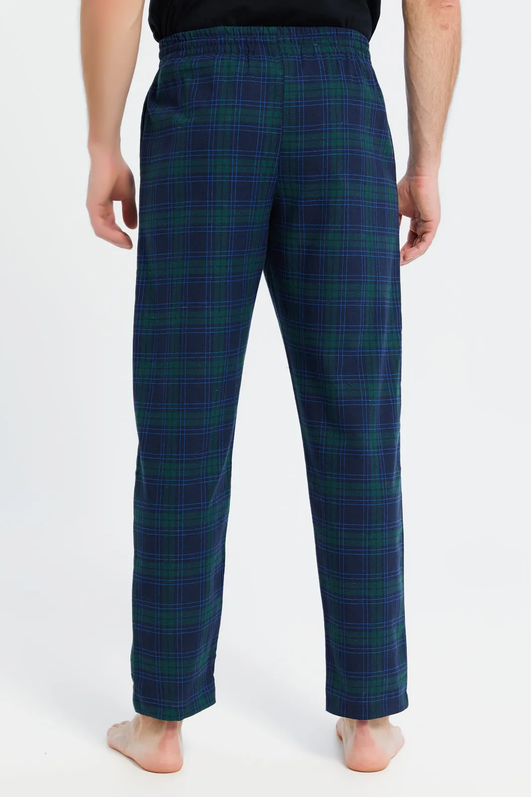 Men Navy Checkered Pyjama Bottom sold by Redtag product image thumbnail 3